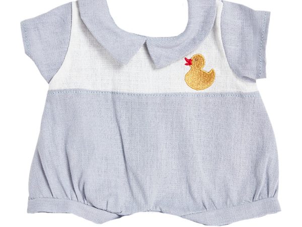 Olli Ella Dinkum Doll Ducky Romper - Cornflower Blue