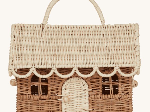 Olli Ella Gingerbread House Rattan Basket