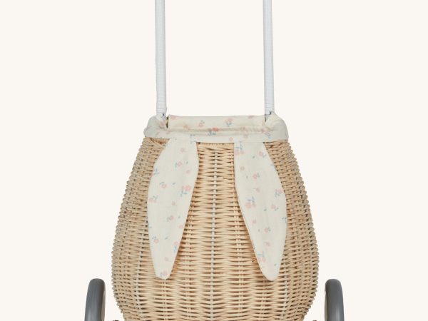 Olli Ella Rattan Bunny Luggy with Lining – Pansy