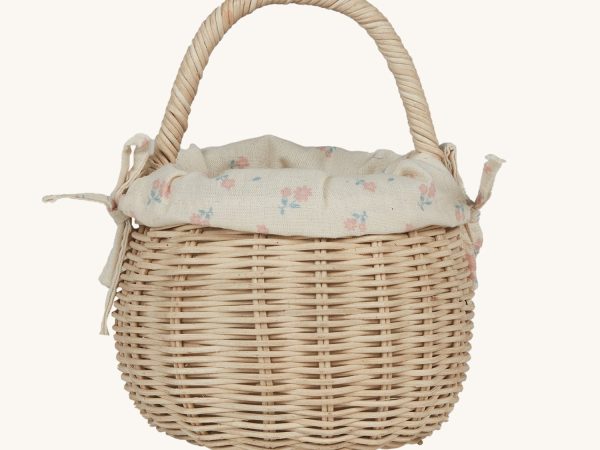 Olli Ella Rattan Berry Basket with Lining – Pansy