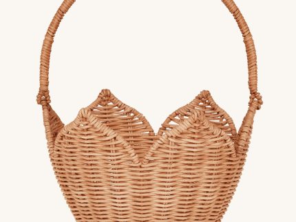 Olli Ella Rattan Carry Basket -  Poinsettia