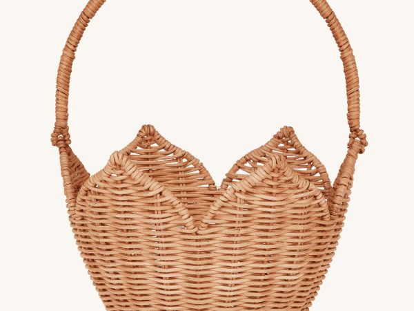 Olli Ella Rattan Carry Basket -  Poinsettia
