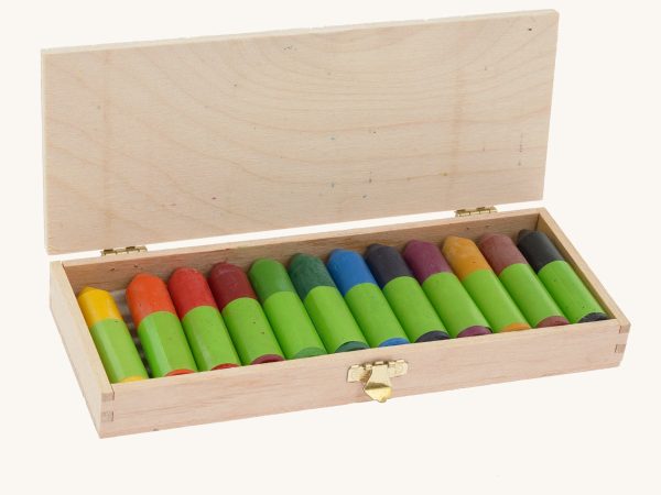 OkoNorm 12 Stubby Beeswax Crayons & Wooden Box