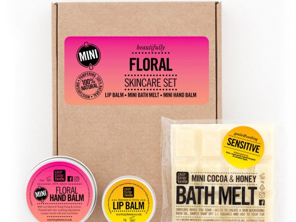 Our Tiny Bees Mini Floral Skincare Gift Set