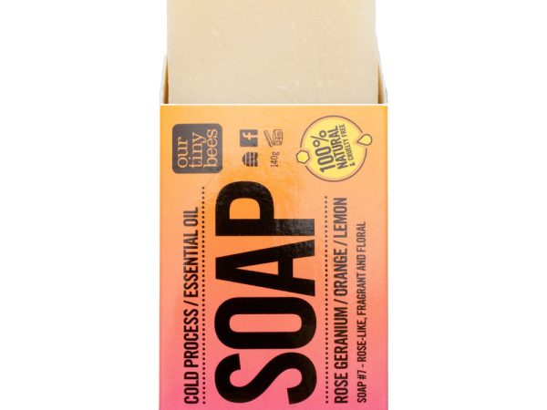 Our Tiny Bees Cold Pressed #7 Rose Geranium Soap