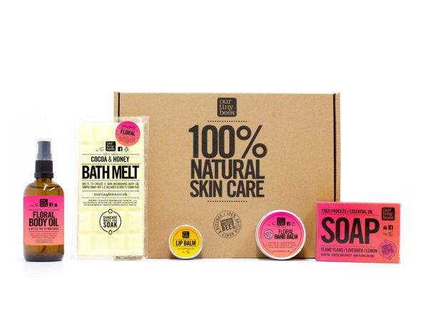 Our Tiny Bees Floral Large Skincare Gift Set