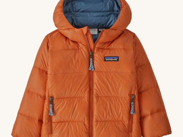 Patagonia Baby Hi-Loft Down Sweater Hoody Redtail Rust