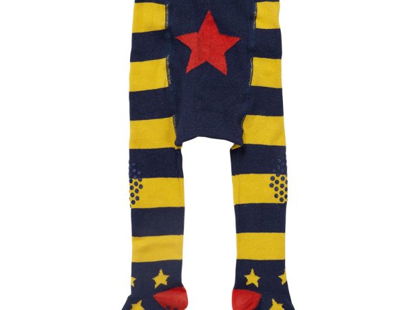 Piccalilly Blue + Yellow Stripe Baby Crawler Leggings