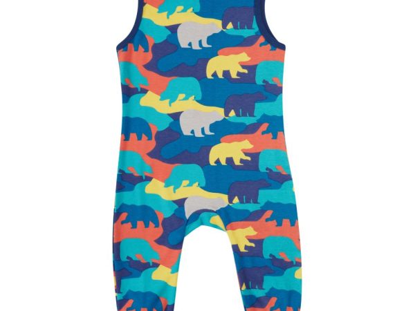 Piccalilly Camo Bear Dungarees