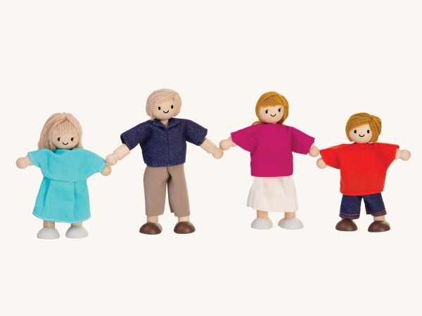PlanToys Dolls House Family - White Skin, Blonde Hair