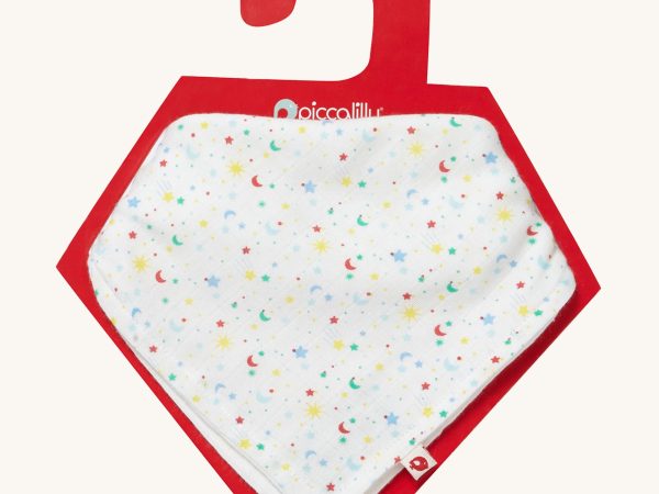 Piccalilly Ditsy Star Muslin Bandana Bib & Burp Cloth