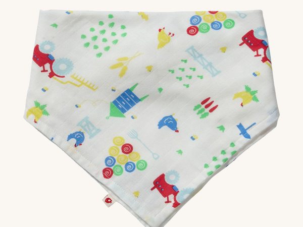 Piccalilly Farmyard Muslin Bandana Bib & Burp Cloth
