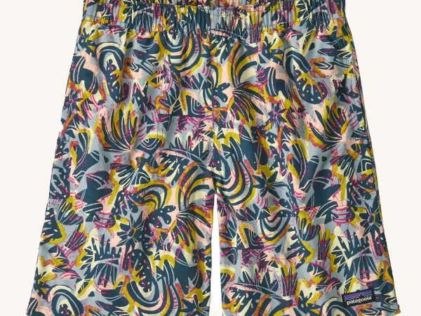 Patagonia Kids Baggies Lined Shorts 7 Inch - Wild Botanist / Tidal Teal