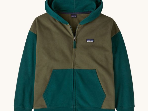 Patagonia Kids Full-Zip Hoody Sweatshirt - Basin Green