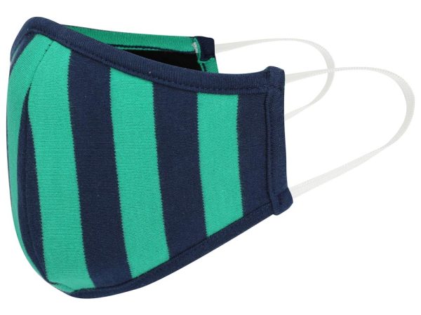 Piccalilly Kids Face Mask - Green Stripe