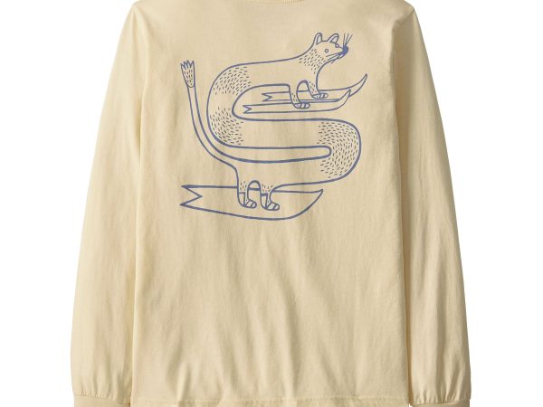 Patagonia Kids Long Sleeve Graphic Top - Skisel / Undyed Natural