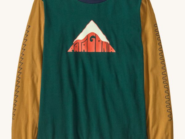 Patagonia Kids Long Sleeve Graphic Top - Driftways / Cascade Green