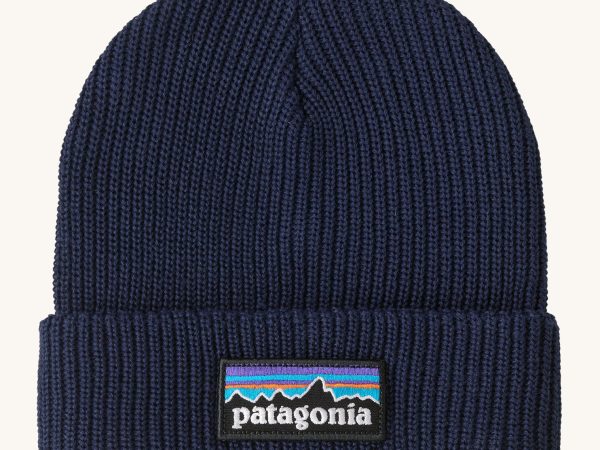 Patagonia Kids Logo Beanie - P-6 Logo / New Navy