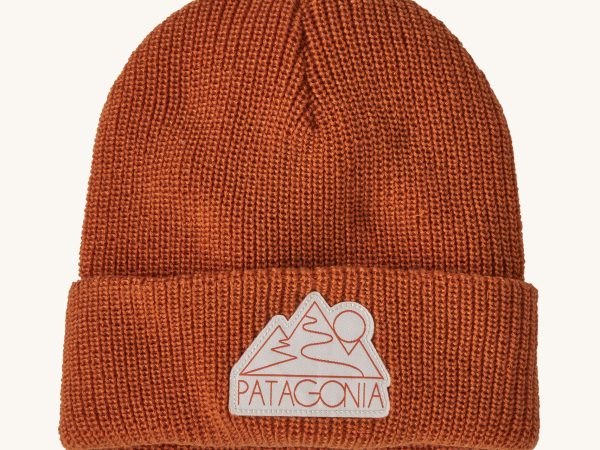 Patagonia Kids Logo Beanie Hat Redtail Rust