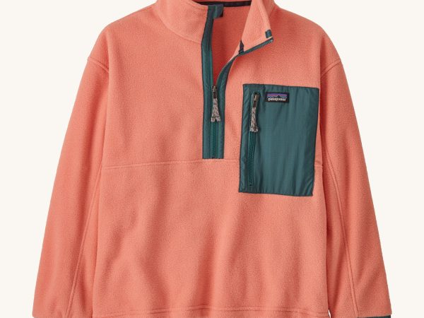 Patagonia Kids Microdini 1/2 Zip Fleece Top - Peak Pink