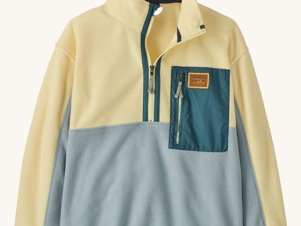 Patagonia Kids Microdini 1/2 Zip Fleece Top - Thermal Blue