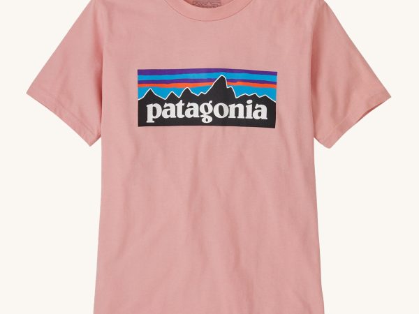 Patagonia Kids P-6 Logo T-Shirt Mallow Pink