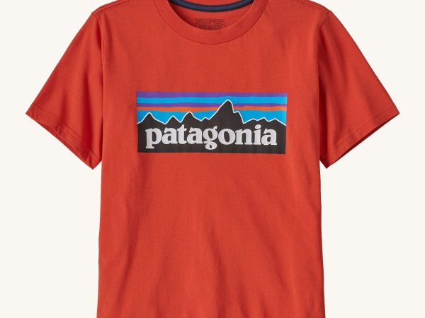 Patagonia Kids P-6 Logo T-Shirt - Madder Red