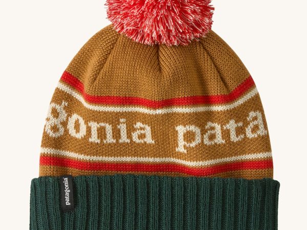 Patagonia Kids  Powder Town Beanie - Park Stripe / Talon Gold