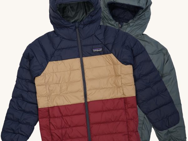 Patagonia Kids Reversible Down Sweater Hoody Coat - Nouveau Green
