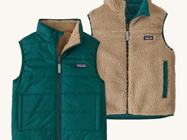 Patagonia Kids Reversible Ready Freddy Vest - Cascade Green (HIDE TAG ON)