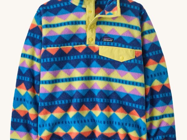 Patagonia Kids  Synchilla® Snap-T Fleece Pullover - Diamond Stripe / Uplift Blue