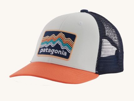 Patagonia Kids Trucker Hat - Ridge Rise Stripe / Coho Coral