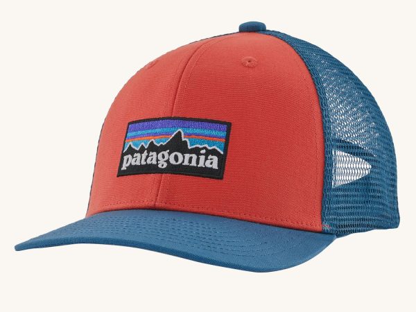 Patagonia Kids Trucker Hat Baseball Cap - P-6 Logo / Sumac Red