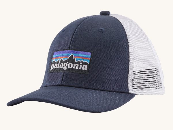 Patagonia Kids Trucker Hat Baseball Cap - P6 Logo: Navy Blue