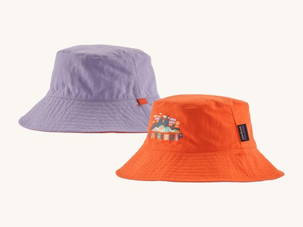 Patagonia Little Kids Sun Bucket Hat - Superbloom / Pollinator Orange