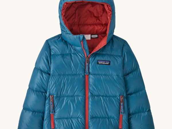 Patagonia Little Kids Hi-Loft Down Sweater Hoody Jacket - Wavy Blue