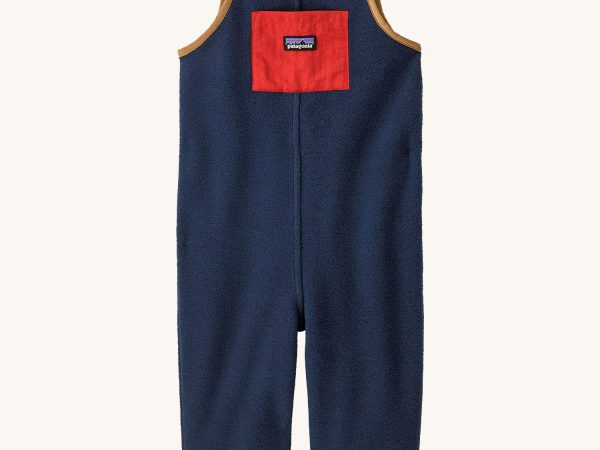 Patagonia Little Kids Synchilla® Fleece Dungarees Overalls New Navy