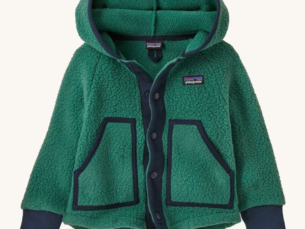 Patagonia Little Kids Retro Pile Fleece Jacket Conifer Green