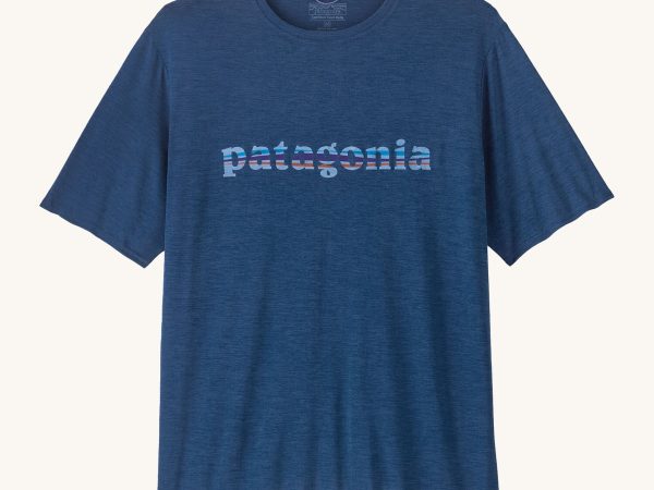 Patagonia Men's Capilene Cool Daily Graphic T-Shirt - '73 Logo / Clement Blue X-Dye