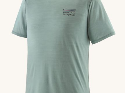 Patagonia Men's Capilene Cool Merino Graphic T-Shirt - Fitz Roy Strata / Thermal Blue