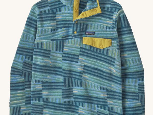 Patagonia Men's Lightweight Synchilla Snap-T Fleece - Quilty Fitz / Wetland Blue