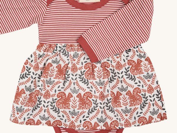 Pigeon Organics Baby Body Dress - Squirrel
