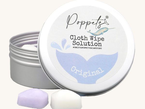 Poppets Reusable Baby Wipe Solution - 20 Pack Tin