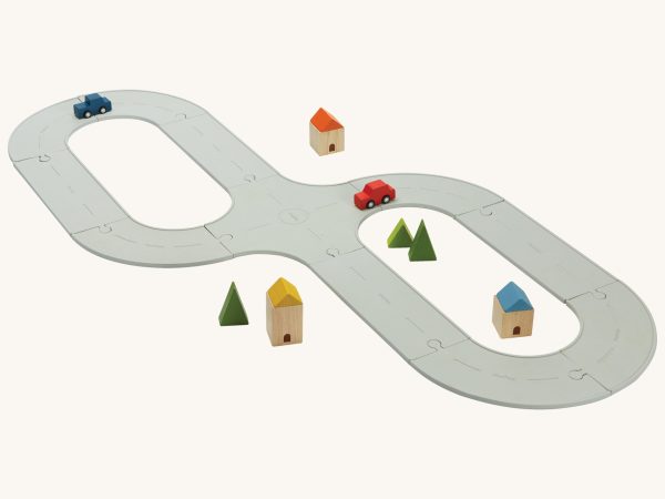 PlanToys Rubber Road and Rail Set