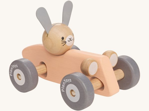 Plan Toys Bunny Racing Car - Peach