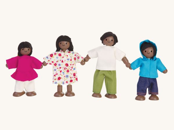 Plan Toys Dolls House Family - Black Skin, Black Hair