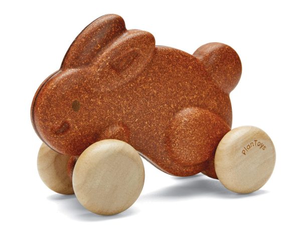 Plan Toys Push Along Bunny - Brown
