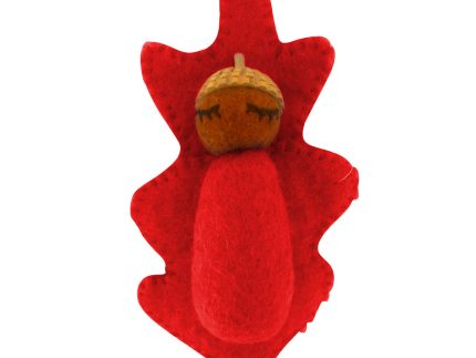 Papoose Toys Rainbow Acorn Baby - Red