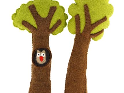 Papoose Toys Standing Trees with Owl