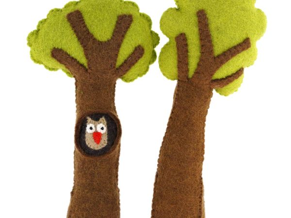 Papoose Toys Standing Trees with Owl